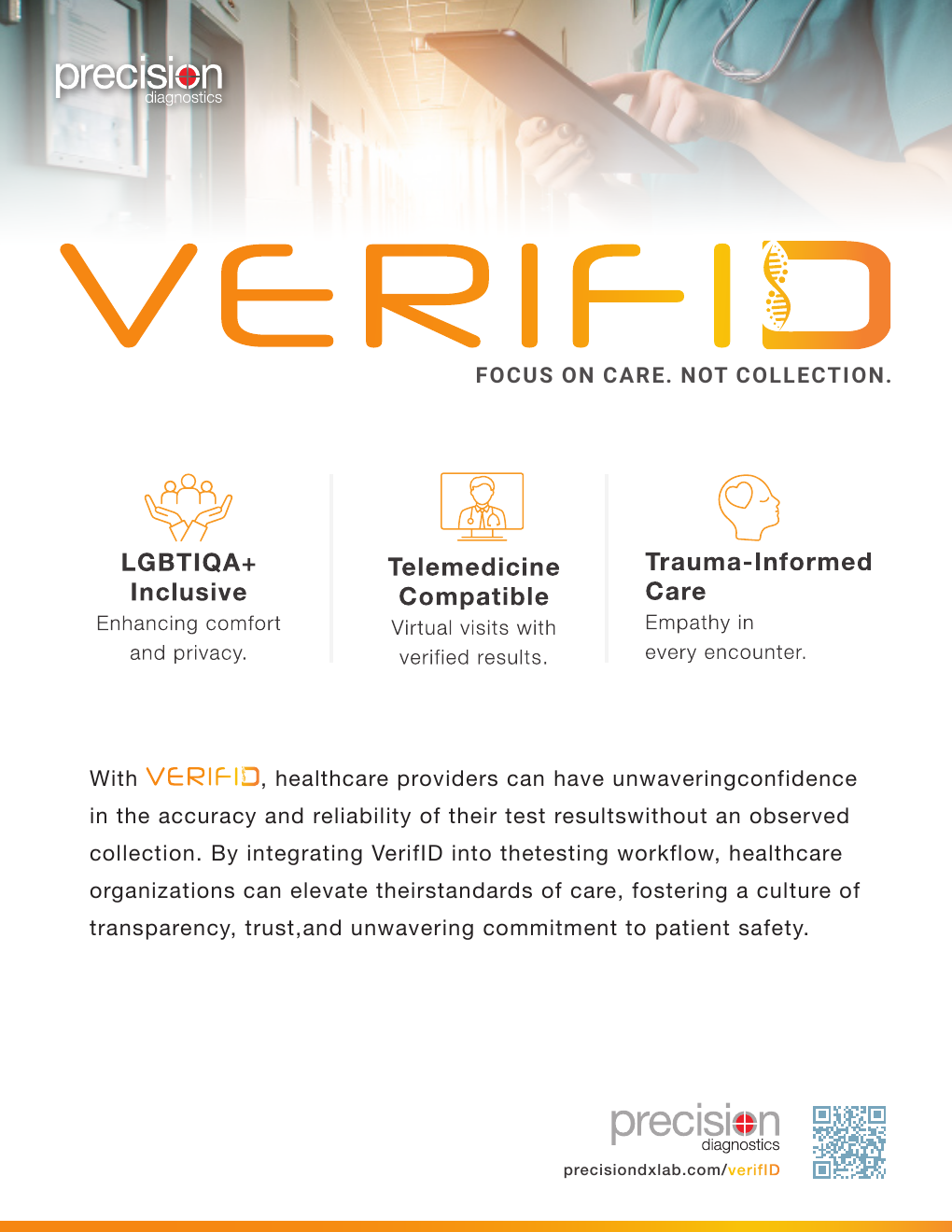 VerifID patient-centered specimen verification sell sheet